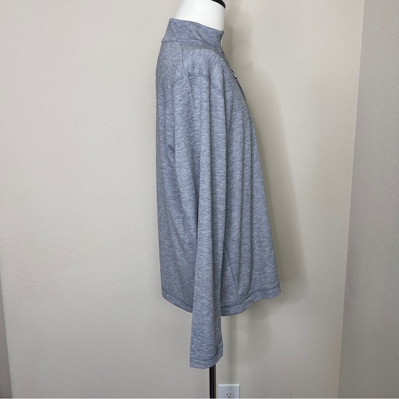 NWT Johnnie O Shirt Mens Large Gray Pullover 1/4 Zip Lightweight Mock Neck - Picture 4 of 7